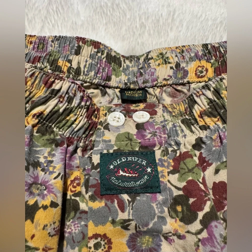 VINTAGE 80s Men’s Old River RARE Floral Print Boxers